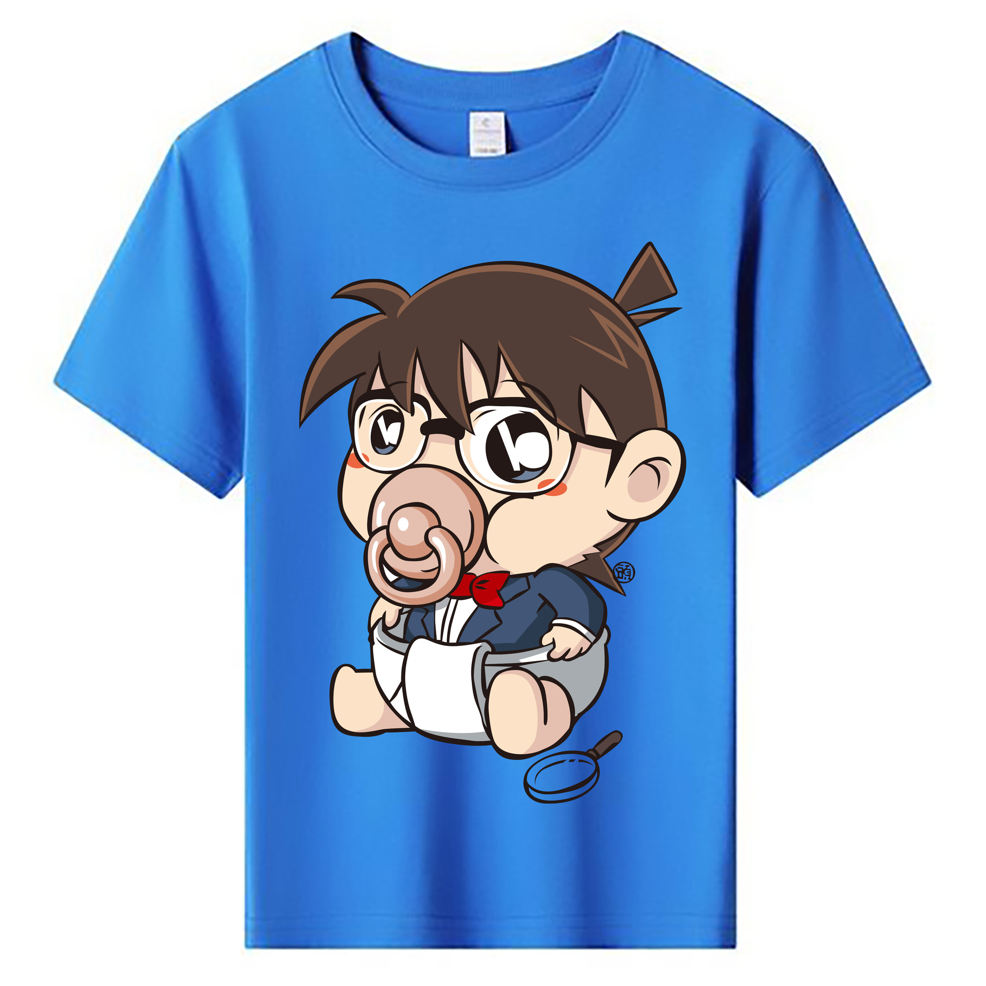 （画像用） 名探偵コナン 江戸川 コナン Detective Conan Conan Edogawa 綿100％キッズTシャツ（フロントプリント）